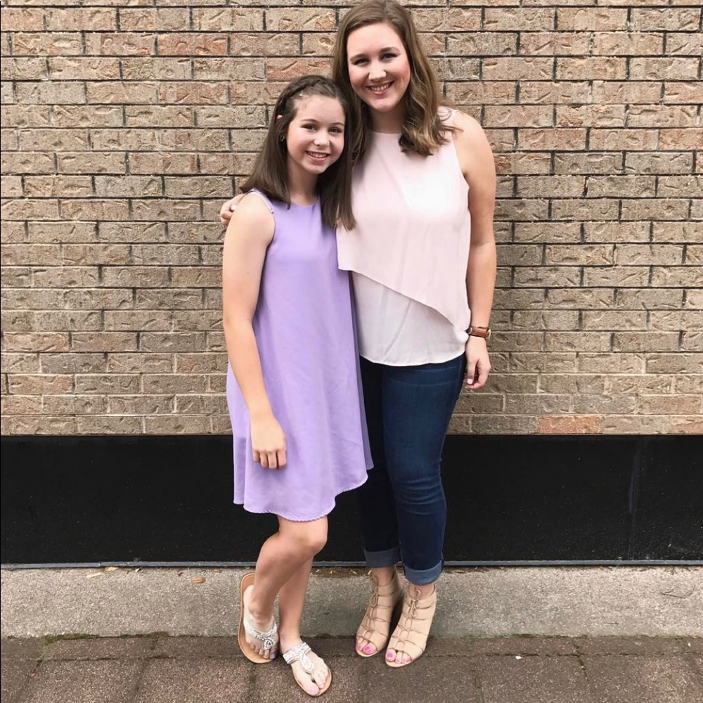 Loft Blush Asymmetrical Hem Top